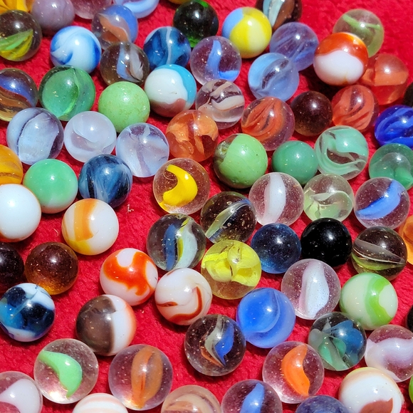 Vintage Colorful Glass Marbles Collection Of Approx 145 With Circus Tin! - Picture 4 of 8